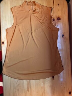 Pebble Beach Sleeveless Mock Neck Tank W Zipper